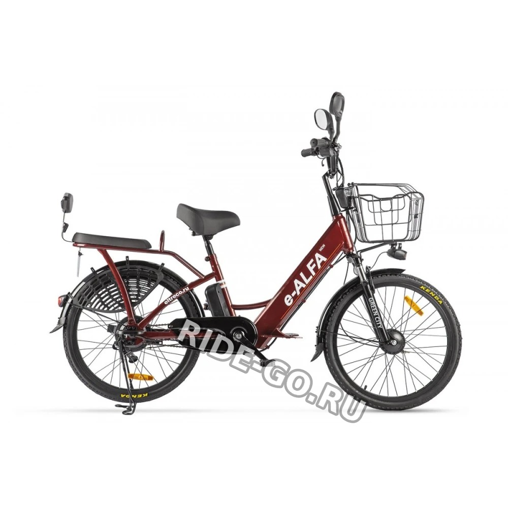 Электровелосипед Green City e-ALFA new Коричневый
