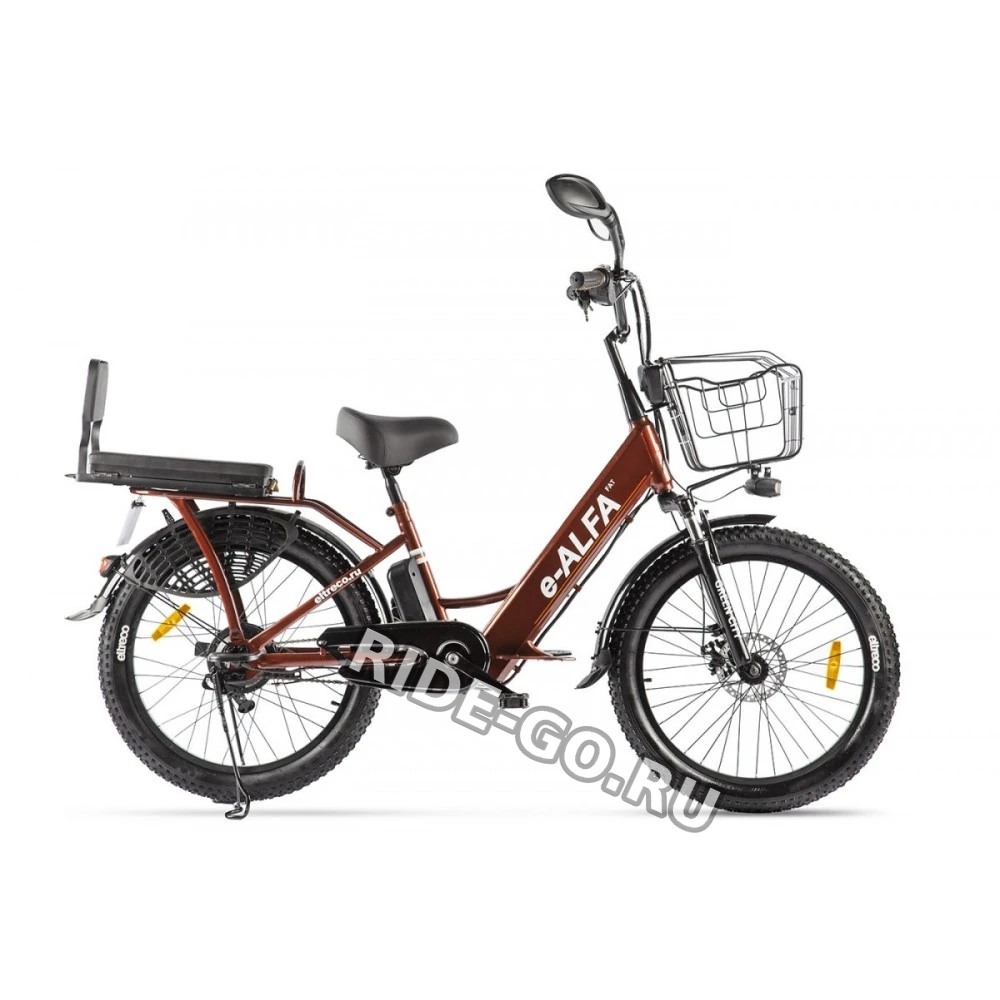 Электровелосипед GREEN CITY e-ALFA Fat Коричневый