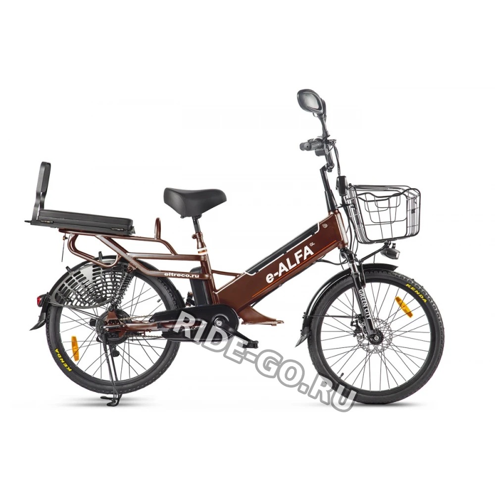 Электровелосипед велогибрид GREEN CITY e-ALFA GL Коричневый