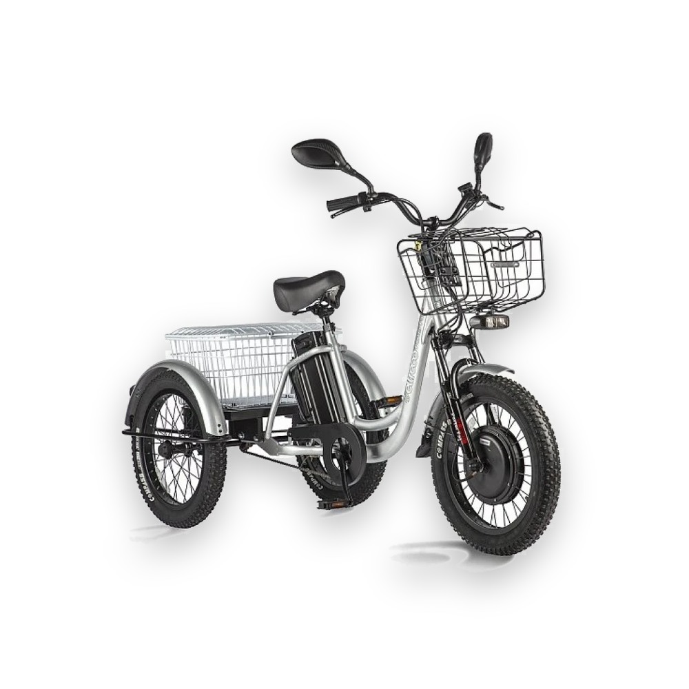 Электровелосипед электротрицикл Eltreco Porter Fat 500 UP! Серебристый