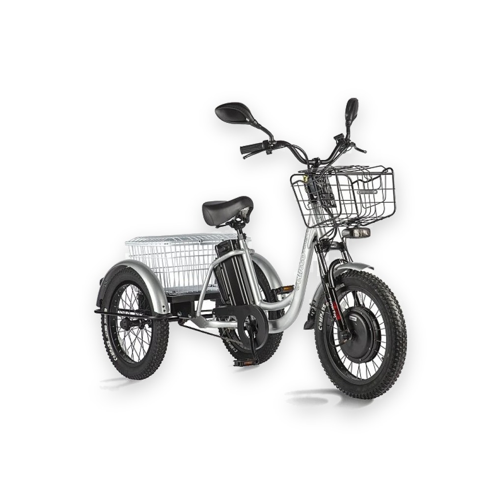 Электровелосипед электротрицикл Eltreco Porter Fat 700 Серебристый
