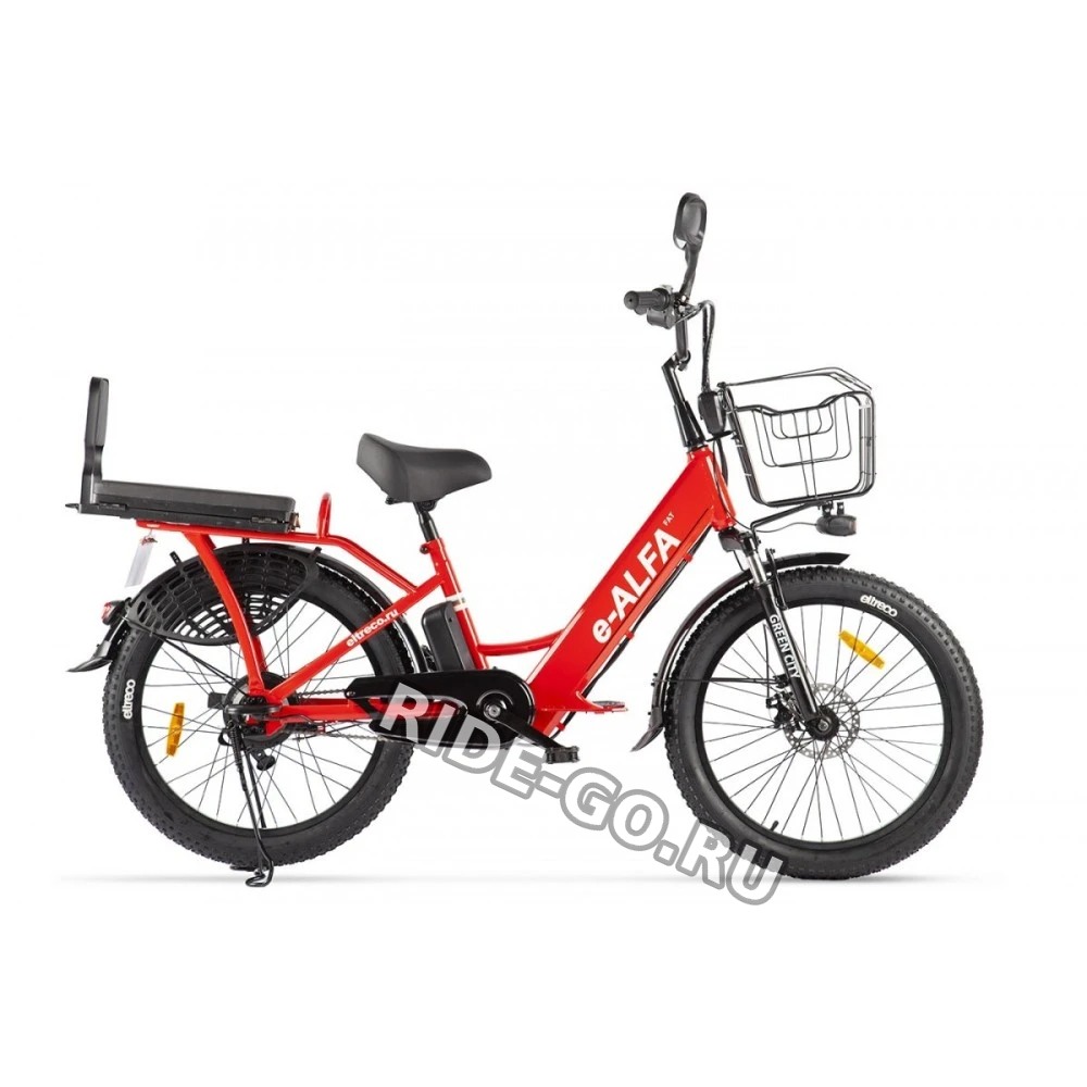 Электровелосипед GREEN CITY e-ALFA Fat Красный