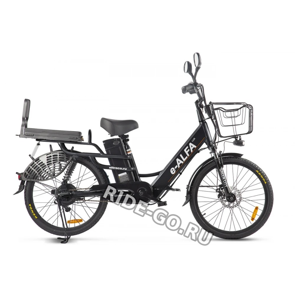 Электровелосипед велогибрид GREEN CITY e-ALFA LUX Черный