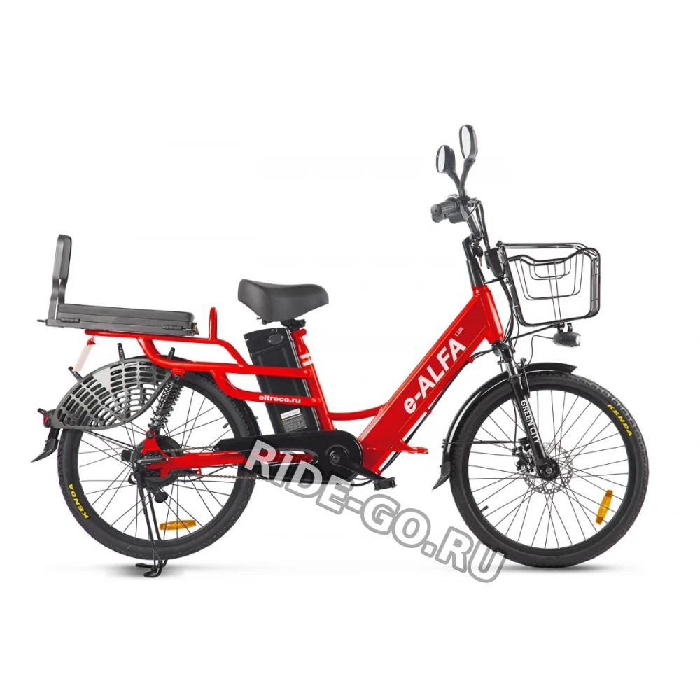 Электровелосипед велогибрид GREEN CITY e-ALFA LUX Красный