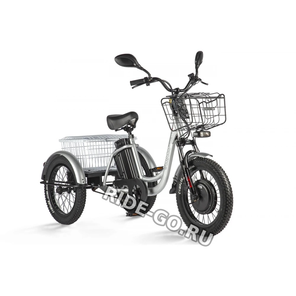Электровелосипед электротрицикл Eltreco Porter Fat 500 Серебристый