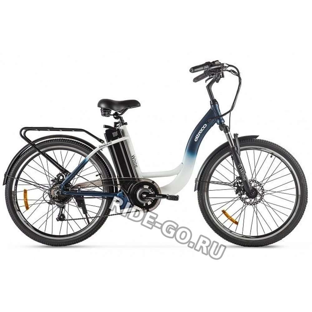 Электровелосипед велогибрид Eltreco White 250W Синий