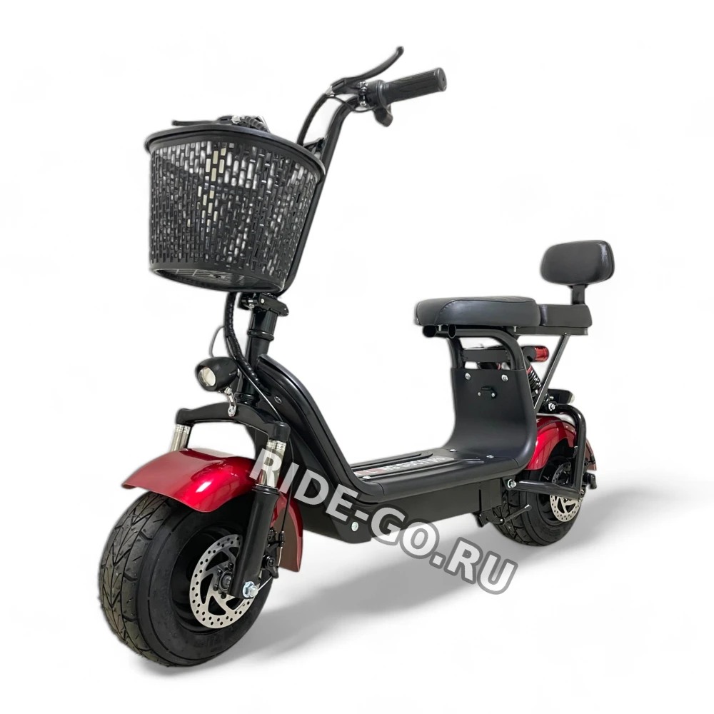 Электроскутер CityCoco WOLONG C1 PRO 48V 11Ah 800W Красный