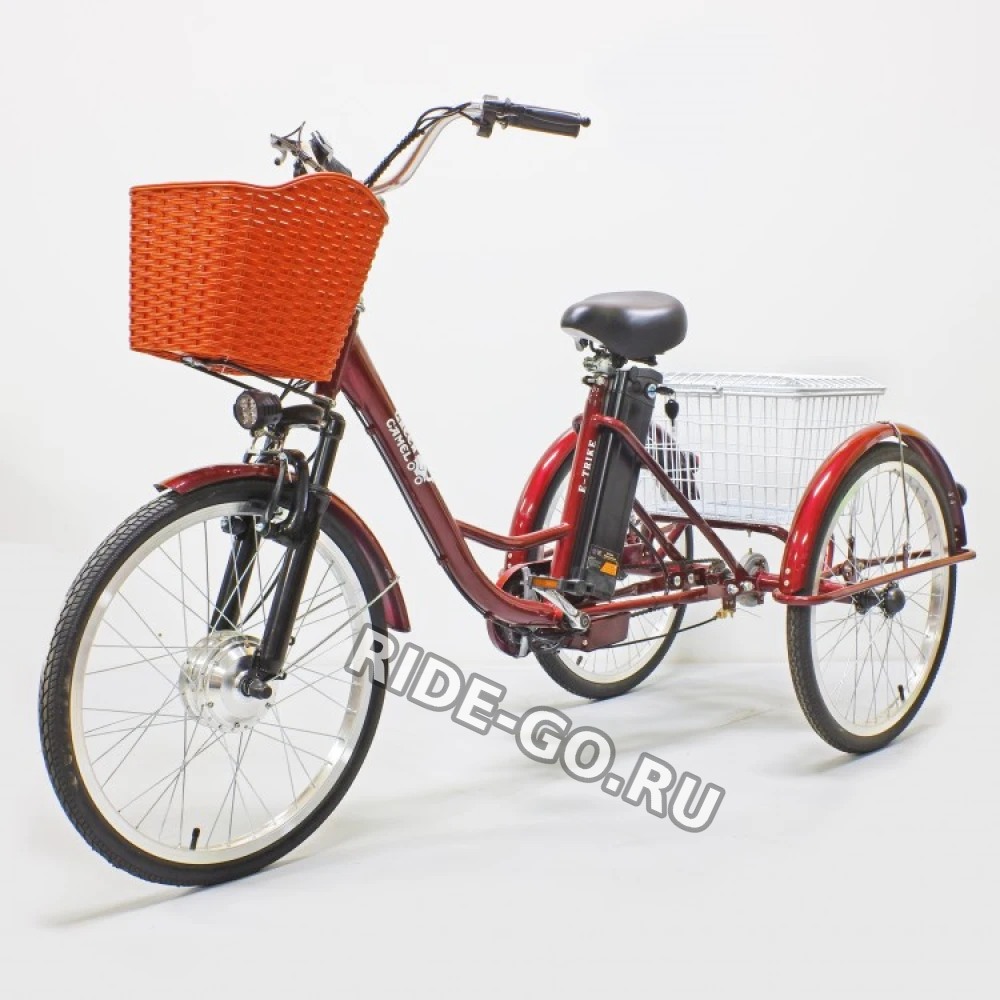 Электровелосипед GreenCamel Трайк-24 (R24 500W 48V 15Ah) Красный