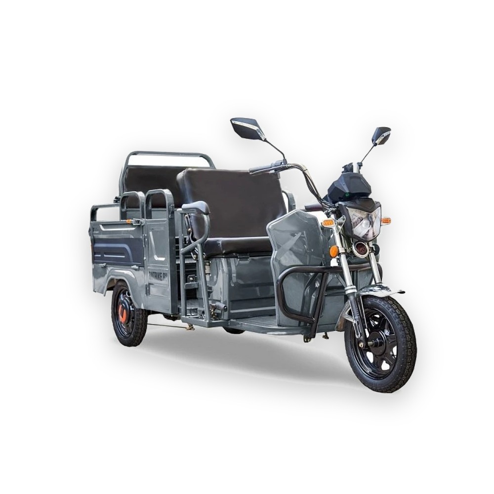Грузовой электротрицикл Rutrike Вояж-П 1200 Трансформер 60V800W Серый Матовый
