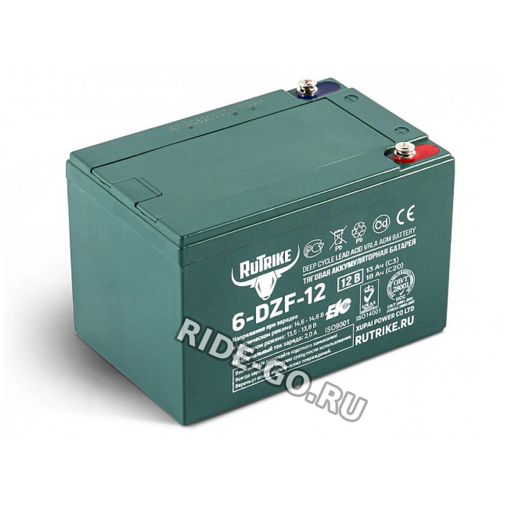 Тяговый аккумулятор RuTrike 6-DZF-12 (12V13Ah C3)