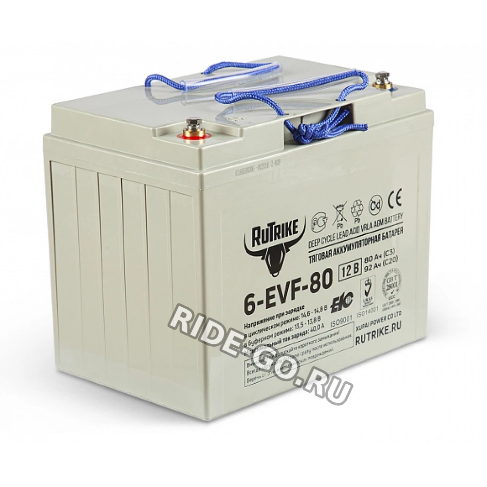 Тяговый аккумулятор RuTrike 6-EVF-80 (12V80A/H C3)