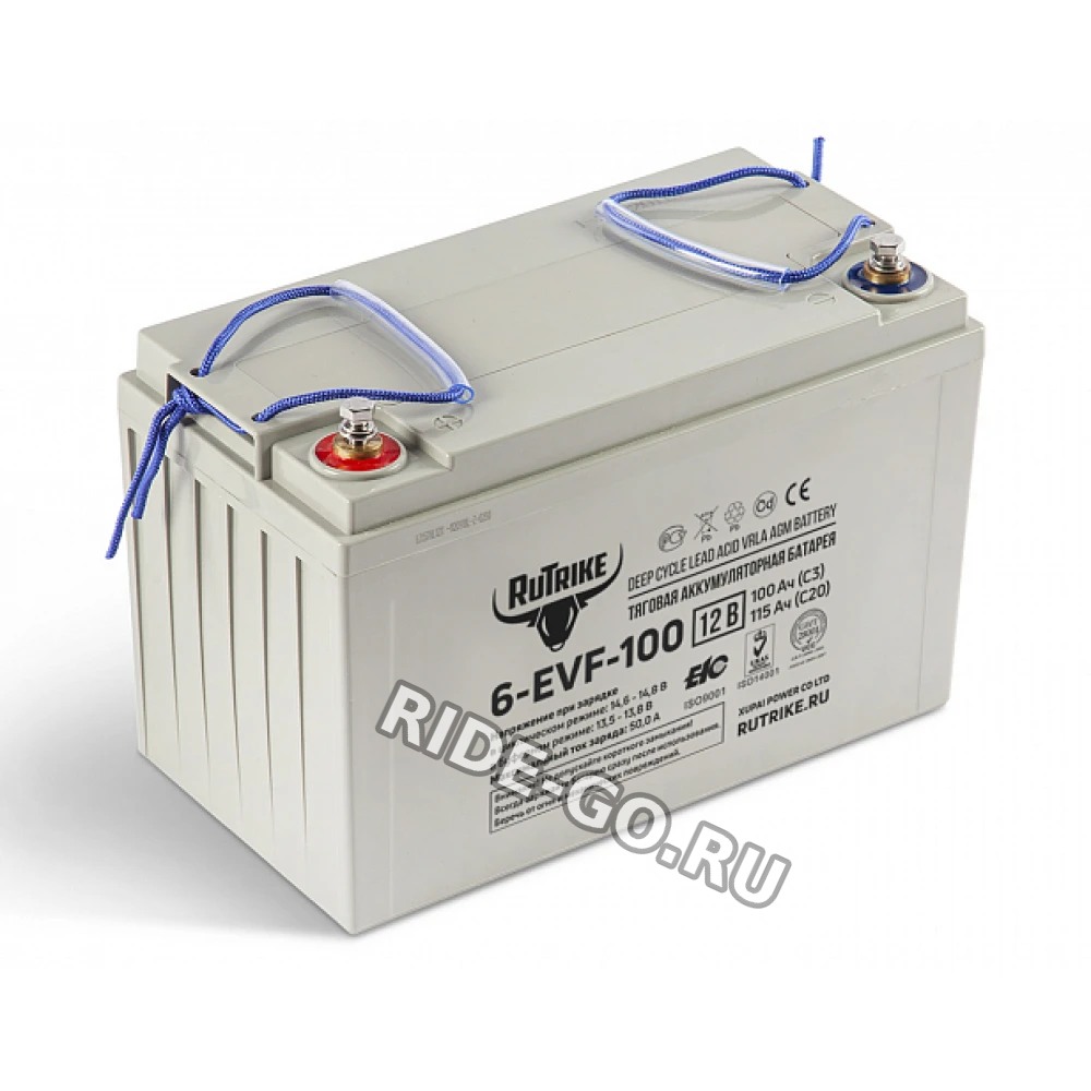 Тяговый аккумулятор RuTrike 6-EVF-100 (12V100A/H C3)