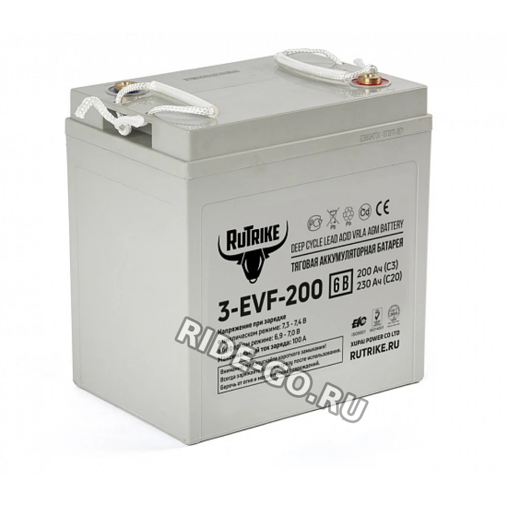 Тяговый аккумулятор RuTrike 3-EVF-200 (6V200A/H C3)