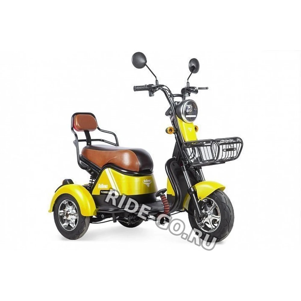 Электрический трицикл Rutrike Шкипер Trike Желтый
