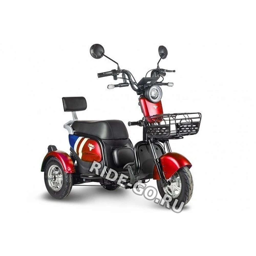Электрический трицикл Rutrike Шкипер Trike Красный