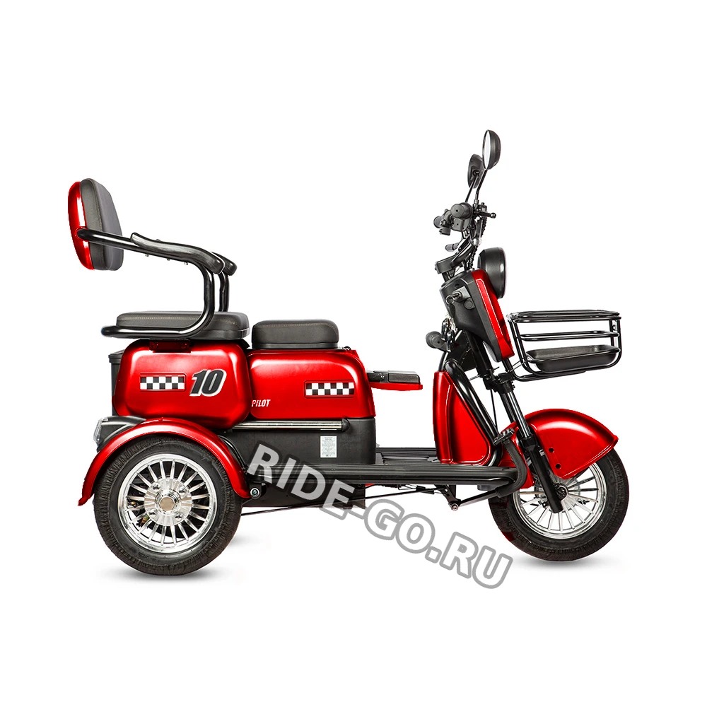 Электрический Трицикл Rutrike Бумеранг Красный