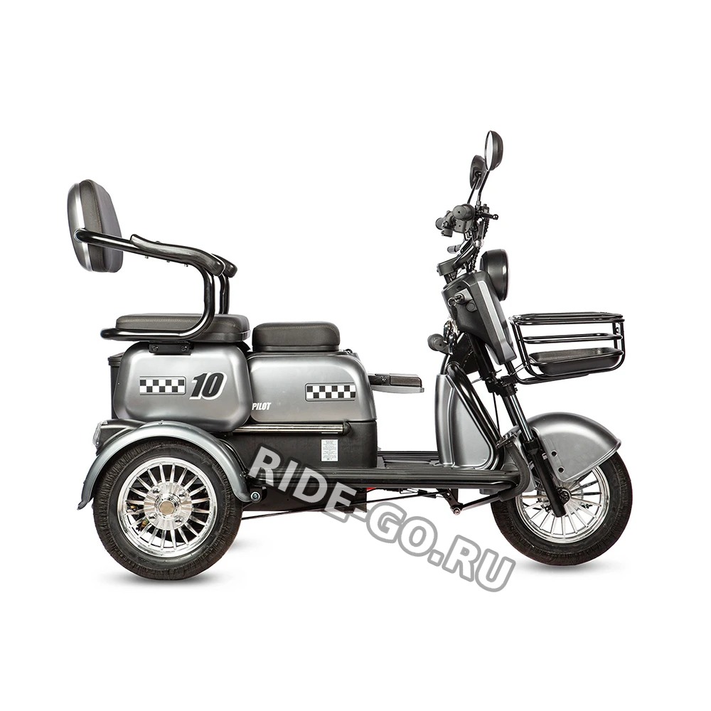 Электрический Трицикл Rutrike Бумеранг Серый