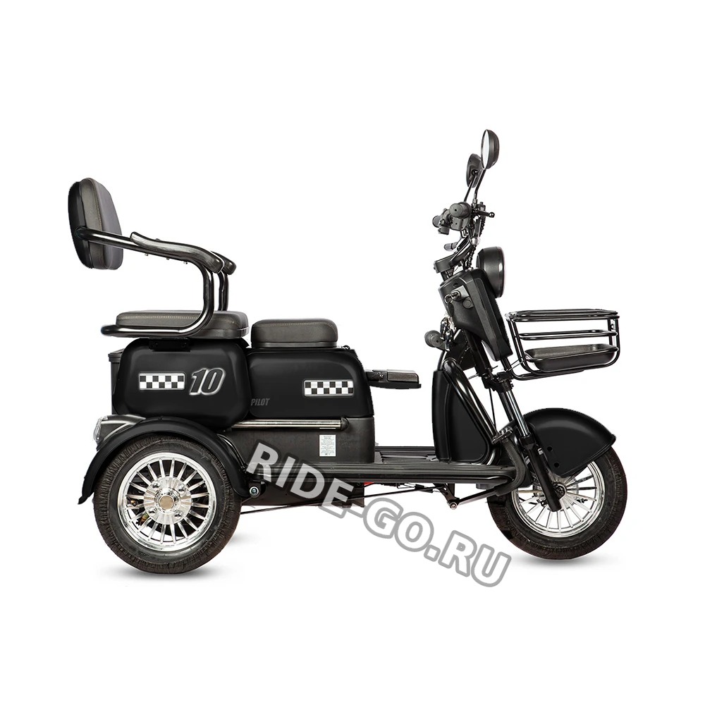 Электрический Трицикл Rutrike Бумеранг Черный