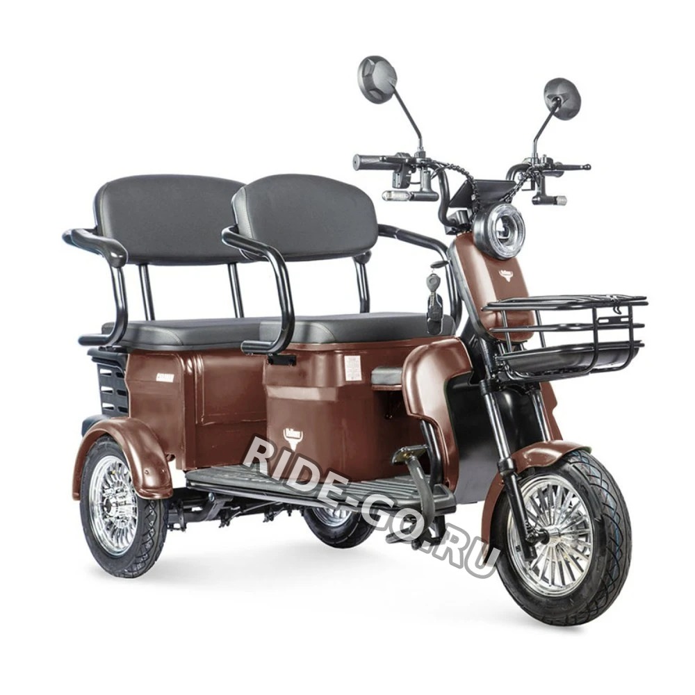 Электротрицикл Rutrike Караван Коричневый