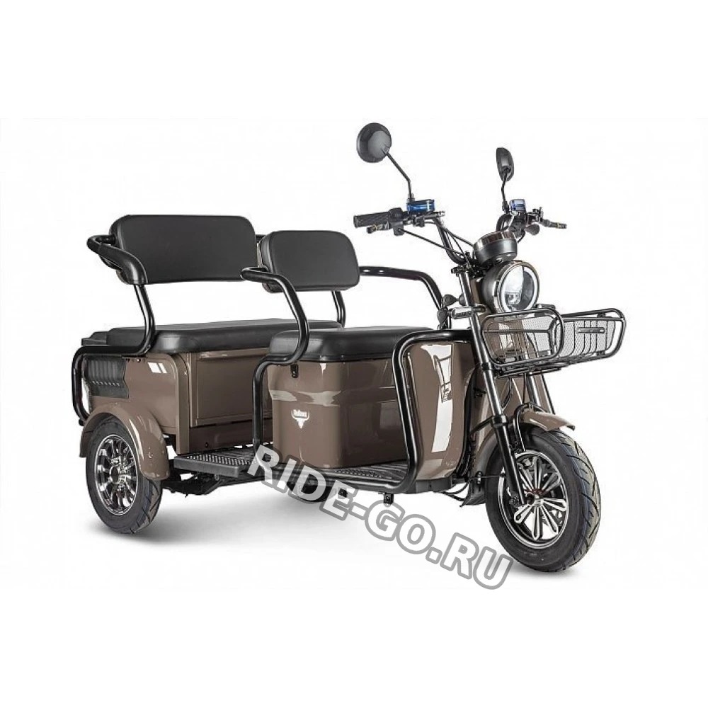 Электрический Трицикл Rutrike Экипаж Люкс Trike Коричневый