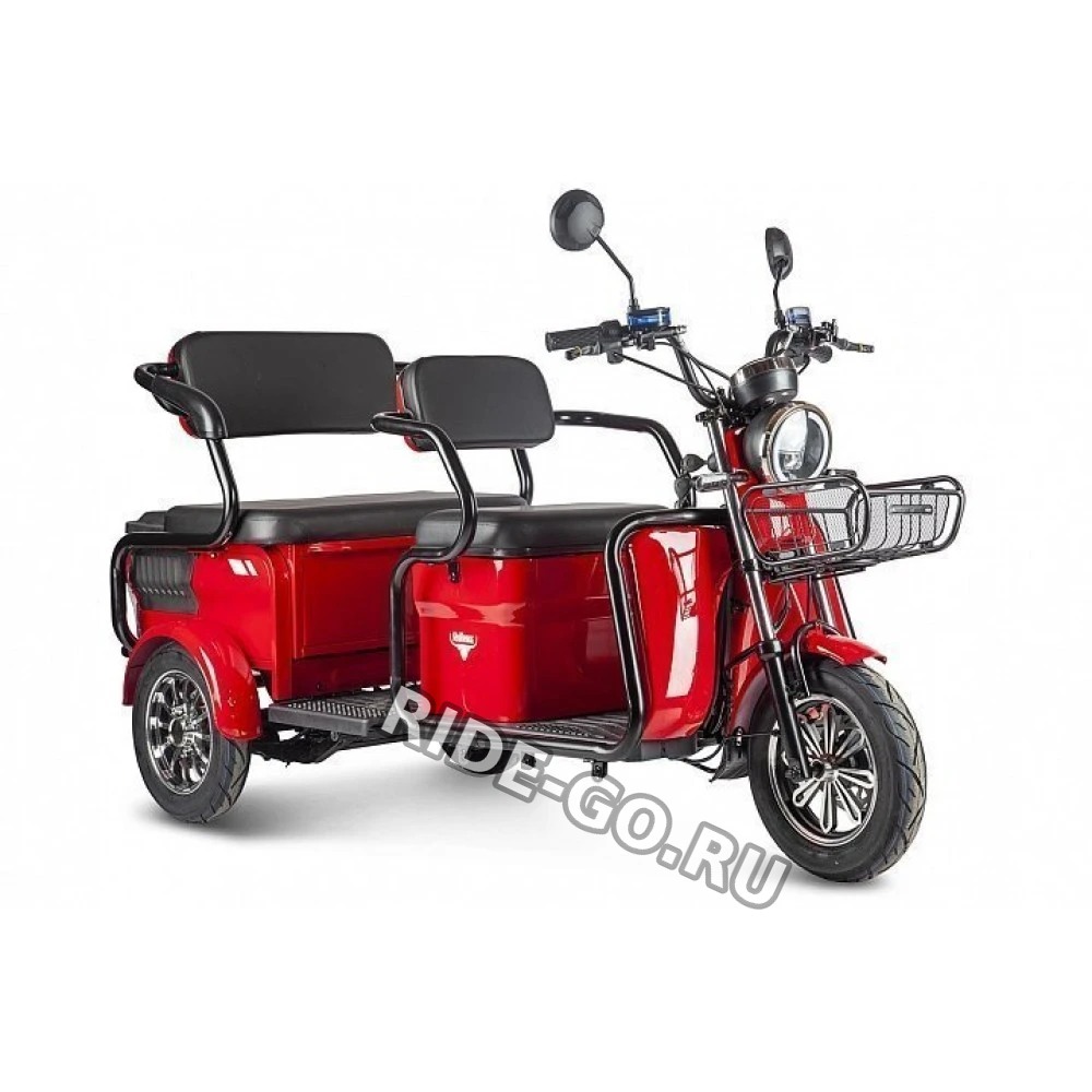 Электрический Трицикл Rutrike Экипаж Люкс Trike Красный