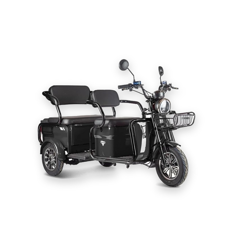 Электрический Трицикл Rutrike Экипаж Люкс Trike Черный