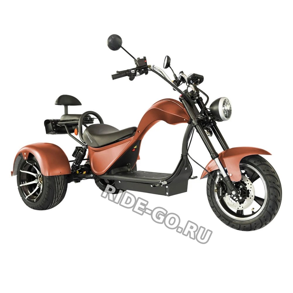 Электроскутер CityCoco SKYBOARD TRIKE CHOPPER-4000 PRO FAST Trike Коричневый