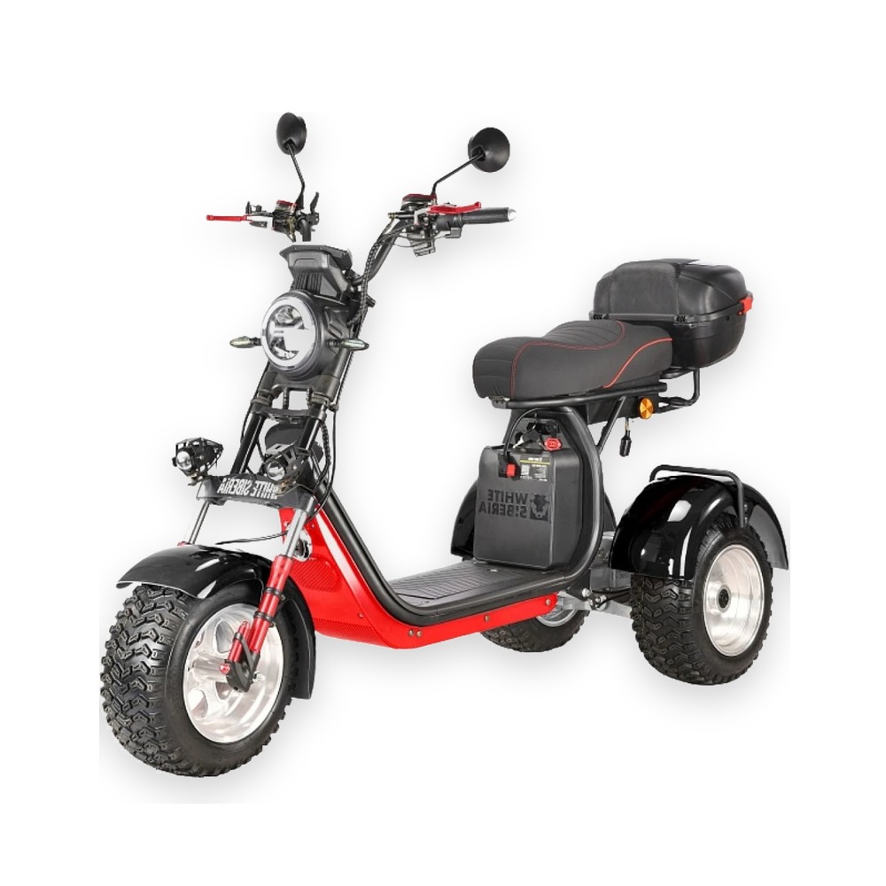 Электроскутер CityCoco White Siberia TRIKE Ikra 5000w черный