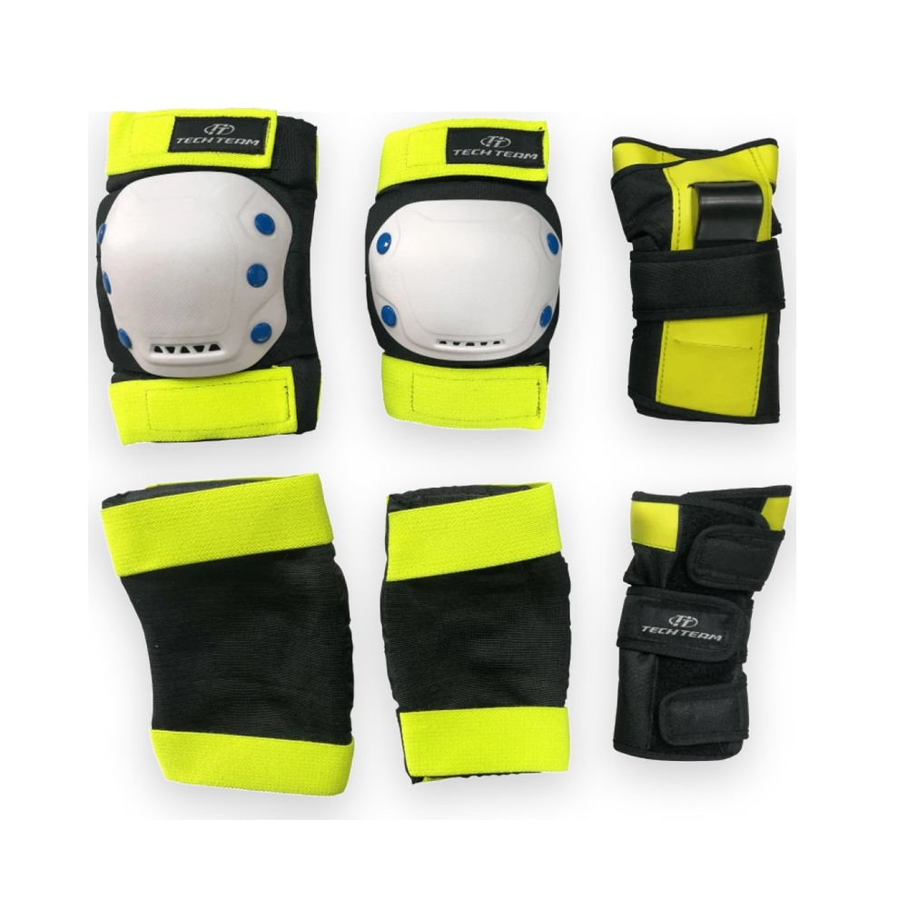Набор защиты Tech Team Safety Line 900 Черно-желтый (РАЗМЕР L)