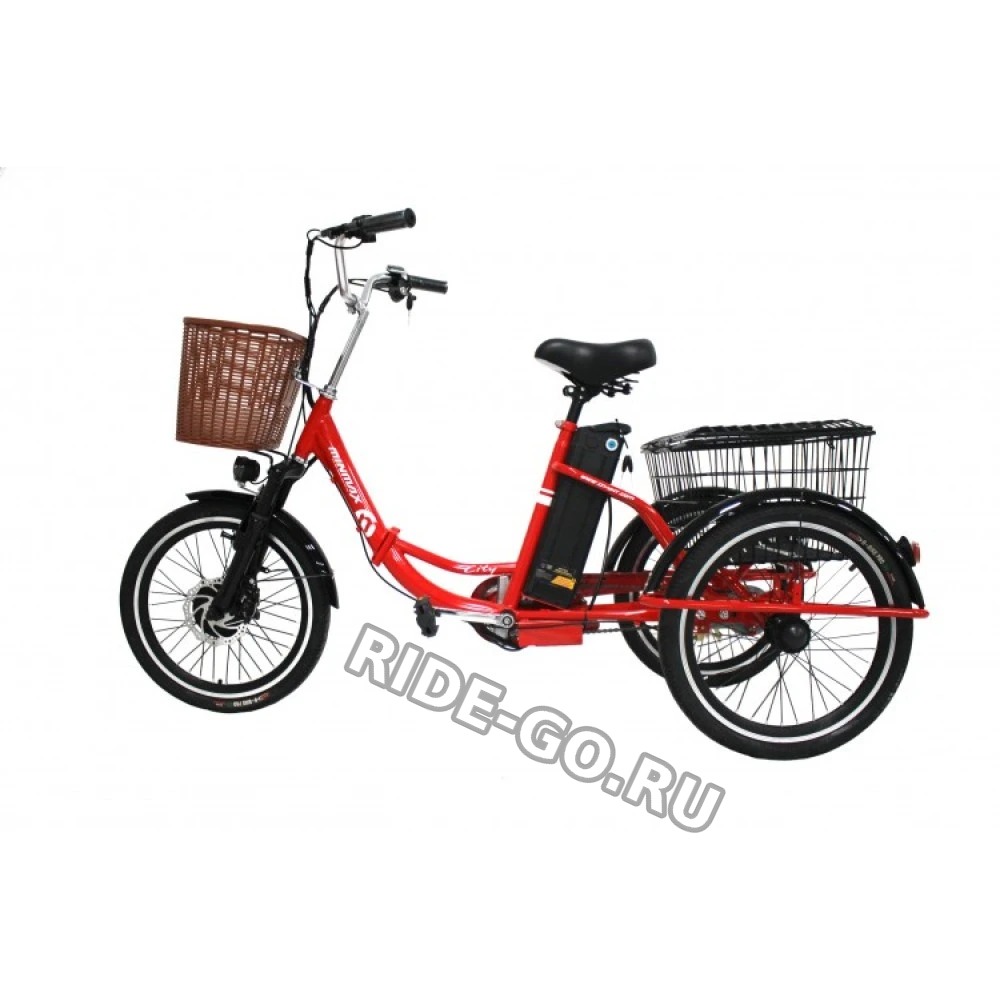 Электровелосипед GreenCamel Трайк-20 (R20 500W 48V10Ah) складной красный