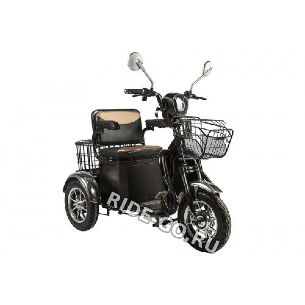 Электротрицикл Rutrike S1 V2 с большой корзиной черный