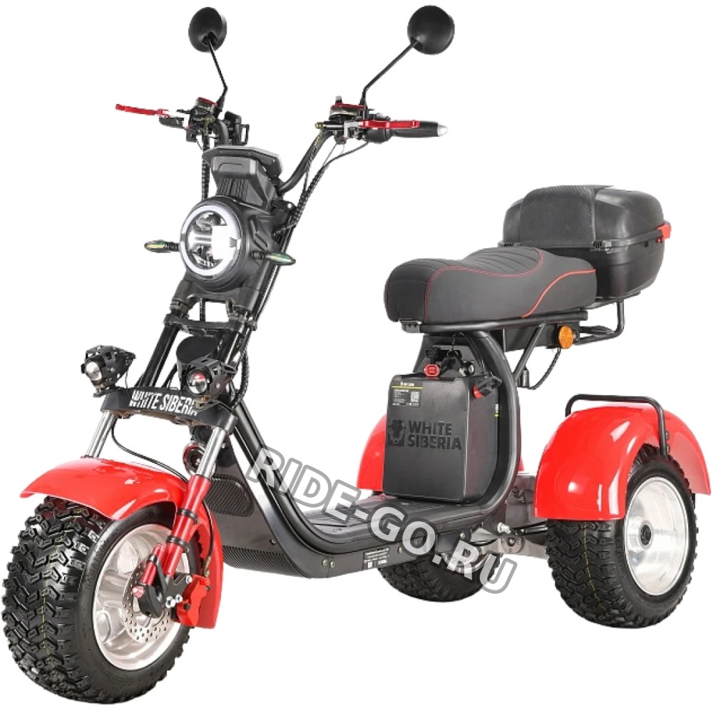 Электроскутер CityCoco White Siberia TRIKE Ikra 5000w красный