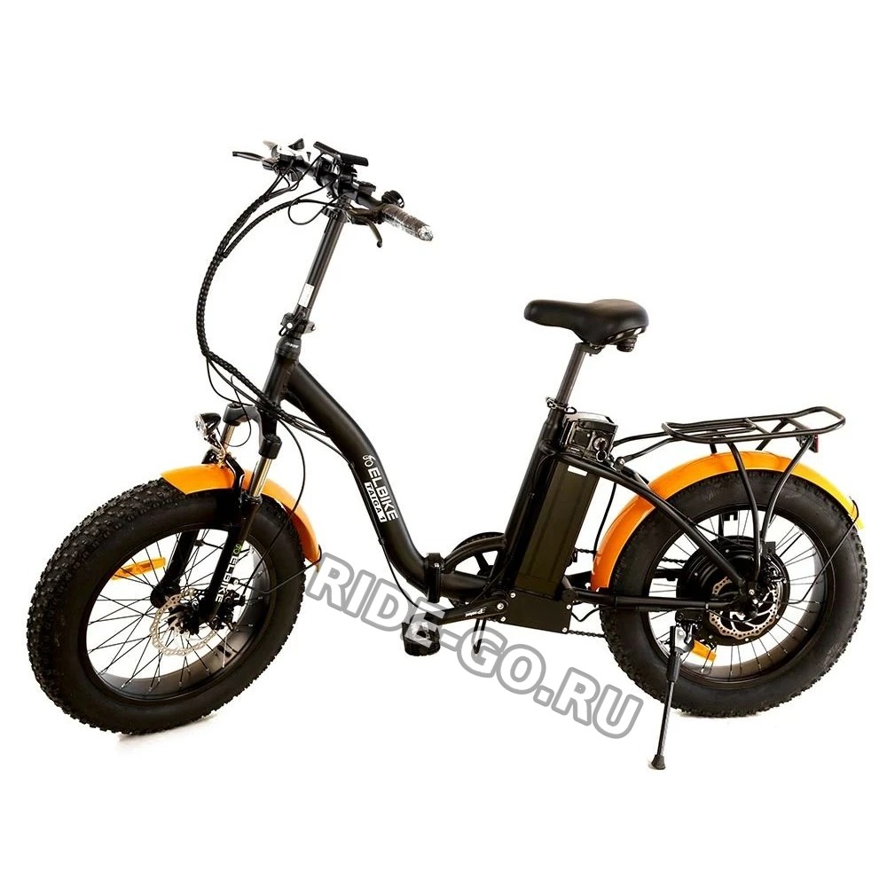 Электровелосипед Elbike Taiga 1 VIP 13 черно-оранжевый