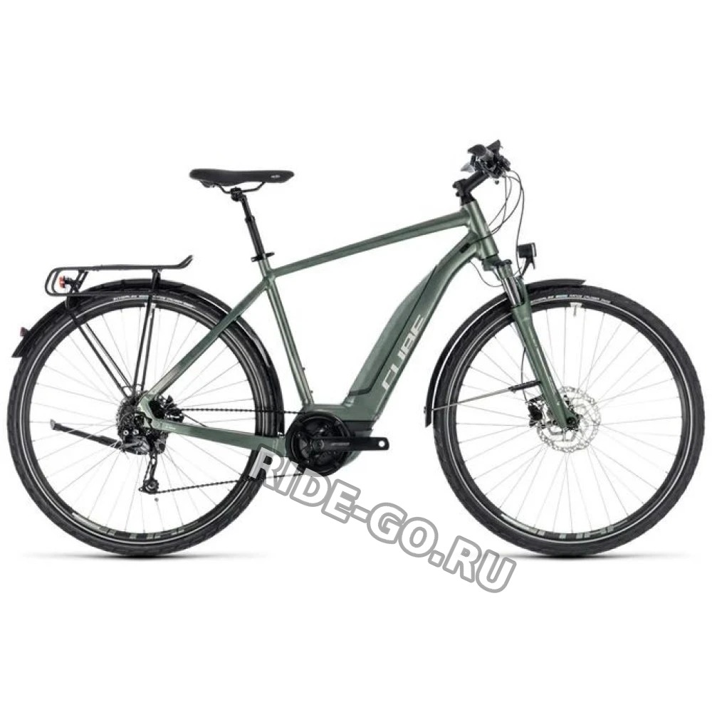 Электровелосипед Cube Touring Hybrid One 400 зеленый