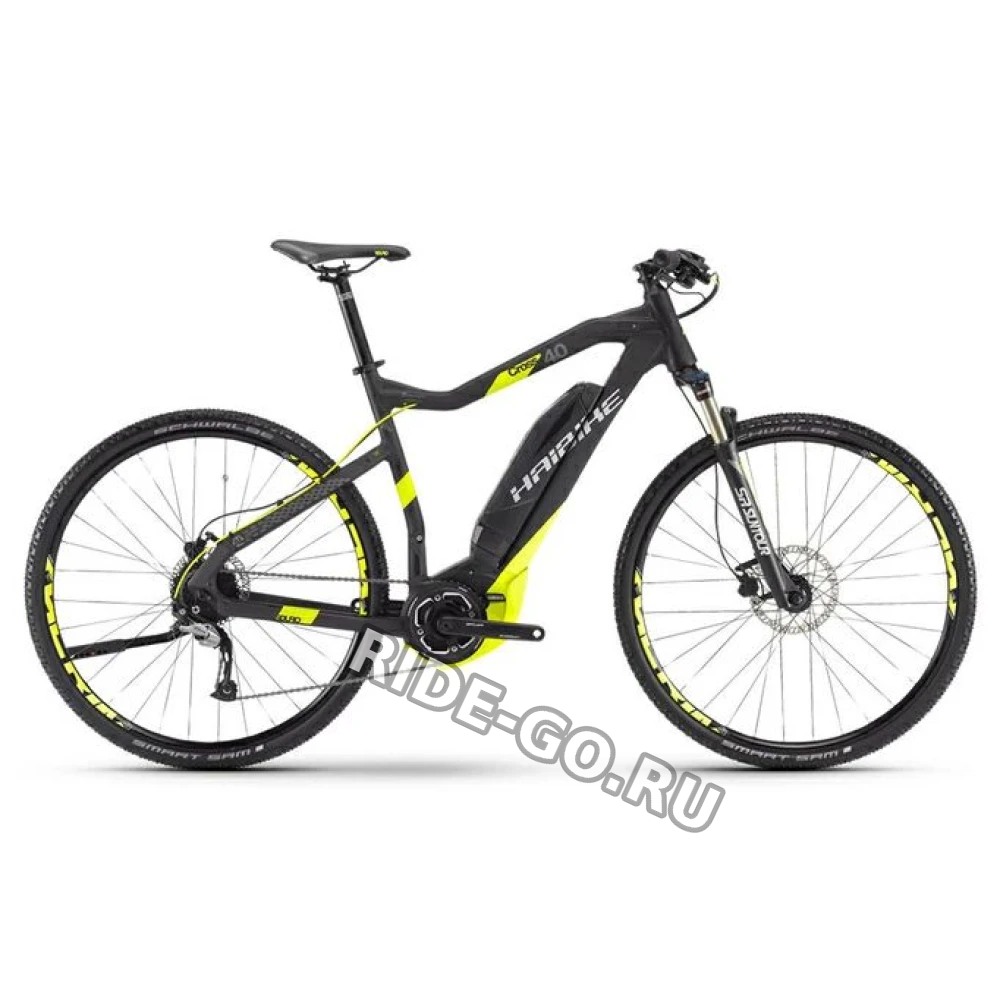 Электровелосипед Haibike SDURO Cross 4.0 men черно-желтый