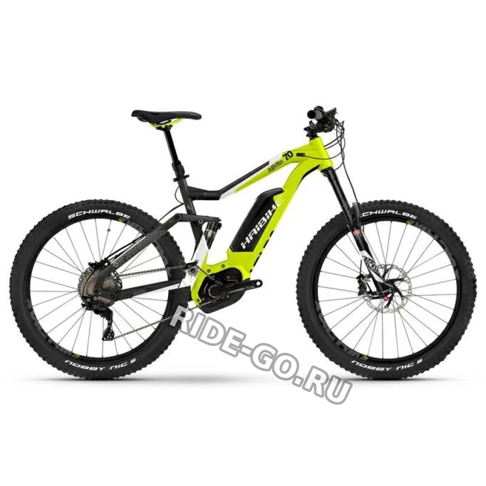 Электровелосипед Haibike SDURO Allmtn 7.0 черно-желтый