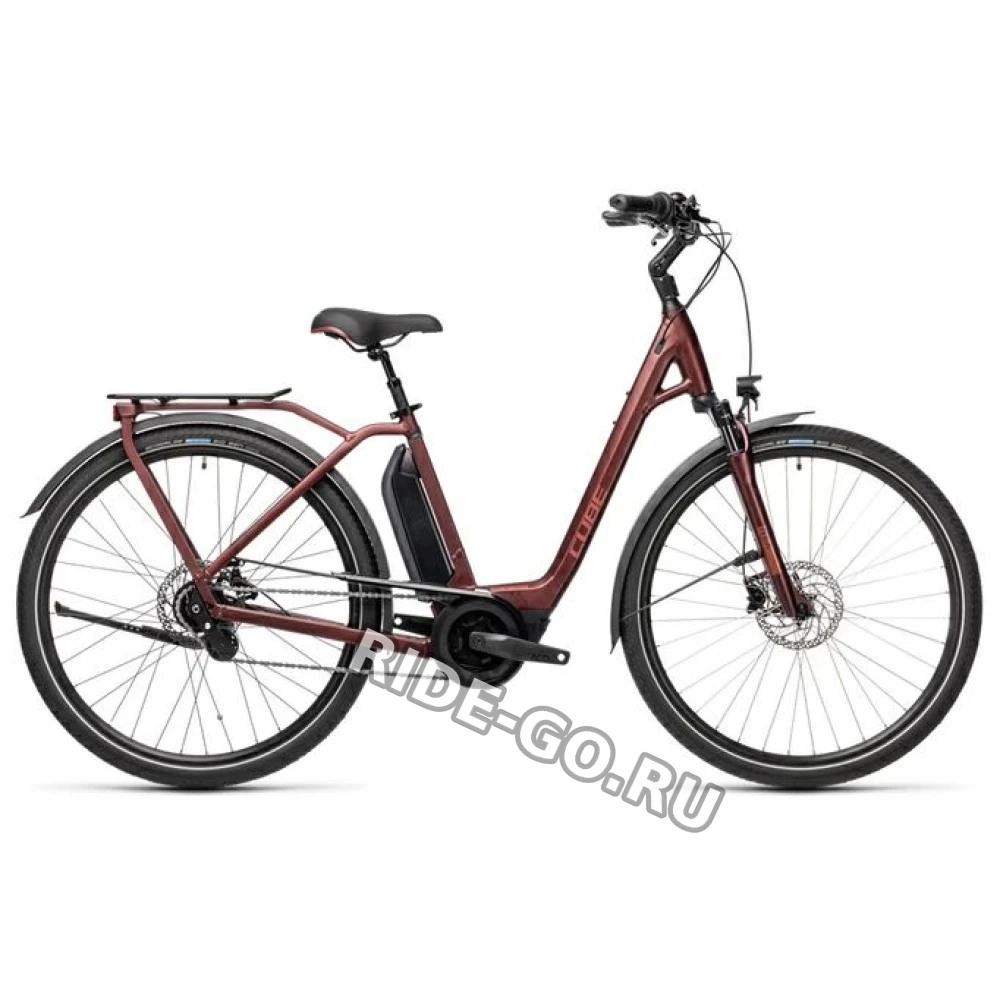 Электровелосипед Cube Town Hybrid PRO 500 красный
