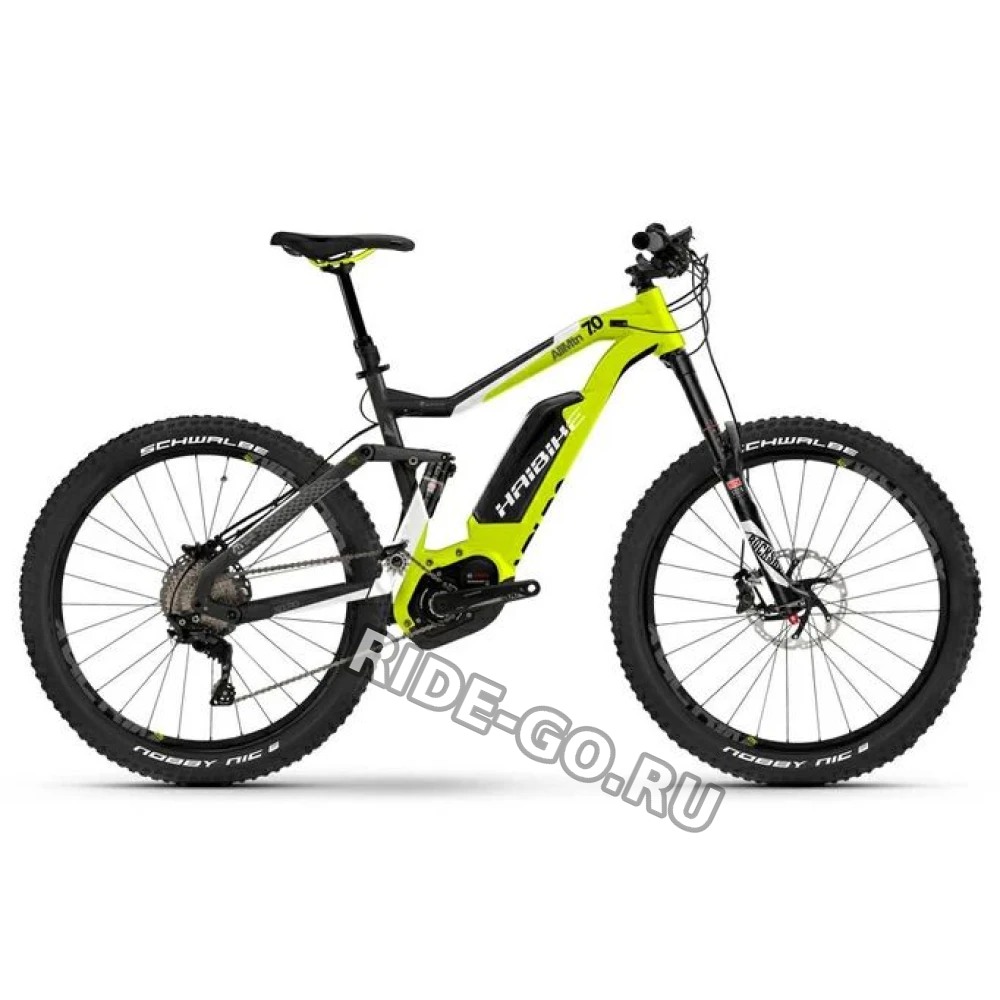 Электровелосипед Haibike XDURO Allmtn 7.0 черно-желтый