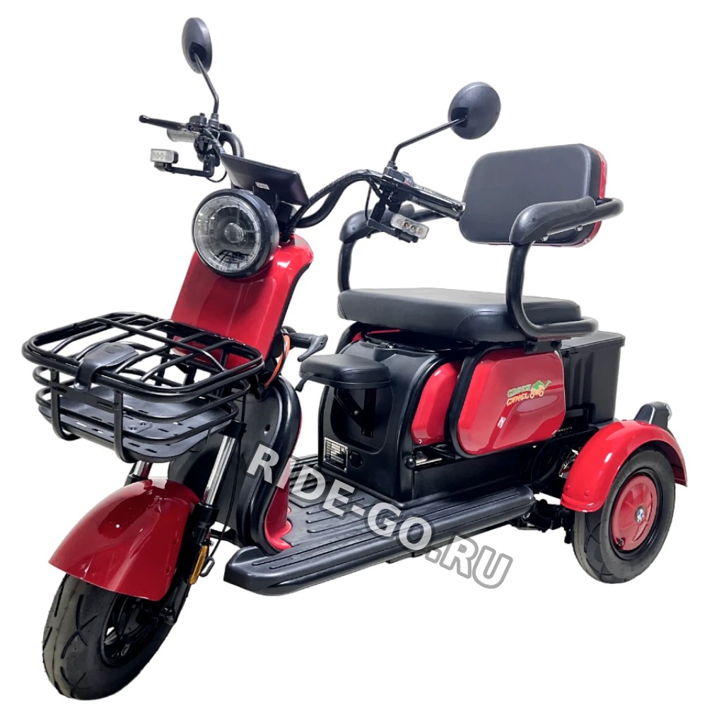 Трицикл GreenCamel Фродо X7 (60V 500W) Trike дифференциал, красный