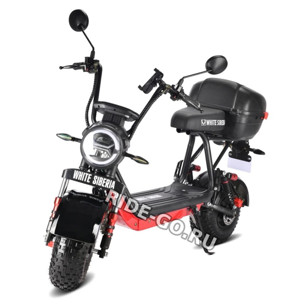 Электроскутер CityCoco WHITE SIBERIA MINI R 2.0 1200W (2022) BLACK