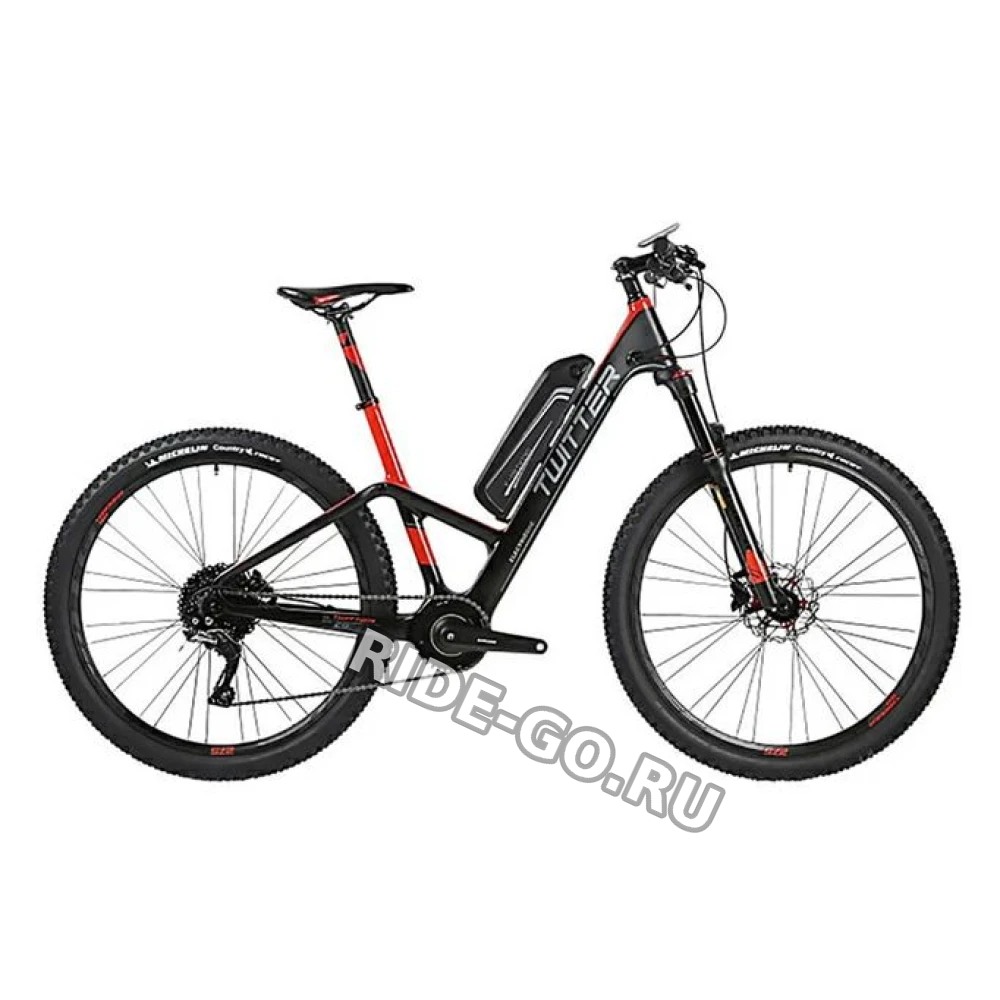 Электровелосипед Twitter TW-E9W черно-красный