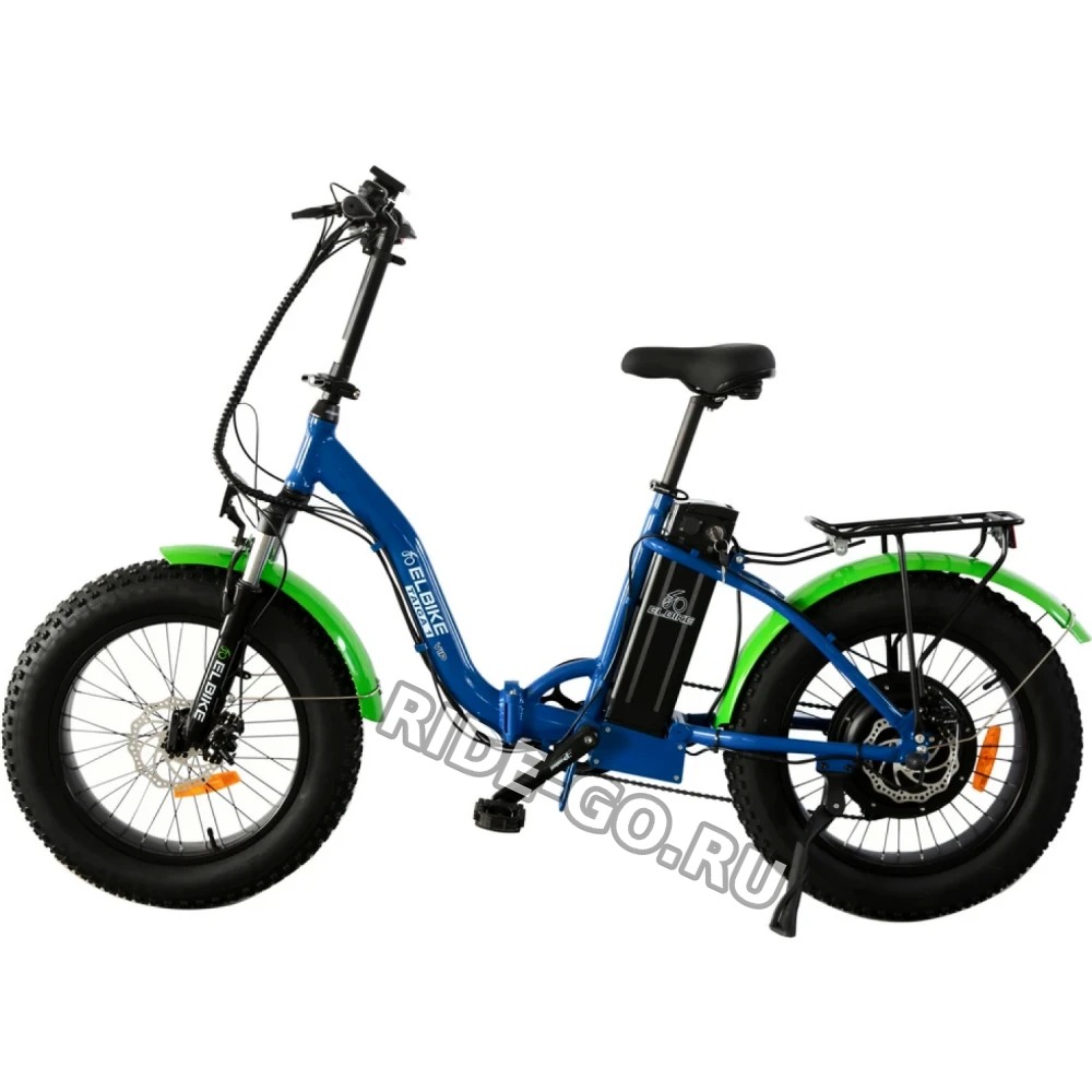 Электровелосипед Elbike Taiga 1 VIP 13 сине-зеленый