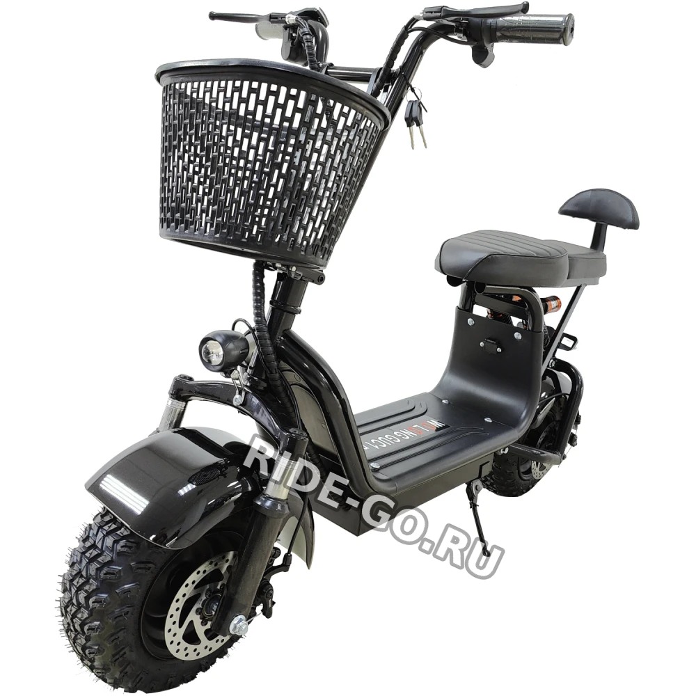 Электроскутер CityCoco WOLONG C1 PRO offroad 48V 11Ah 800W Черный