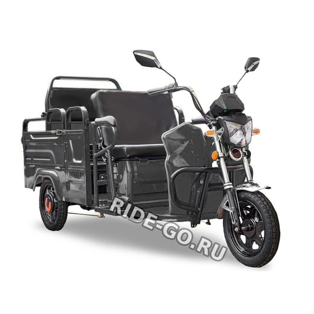 Грузовой электротрицикл Rutrike Вояж-П 1200 Трансформер 60V800W Темно-серый