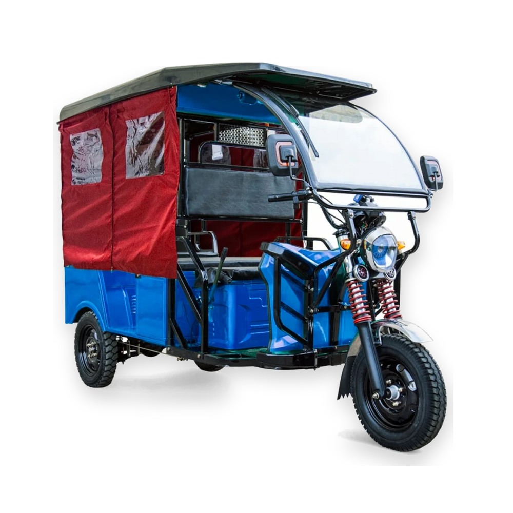 Электротрицикл Rutrike Рикша 60V1000W красно-синий