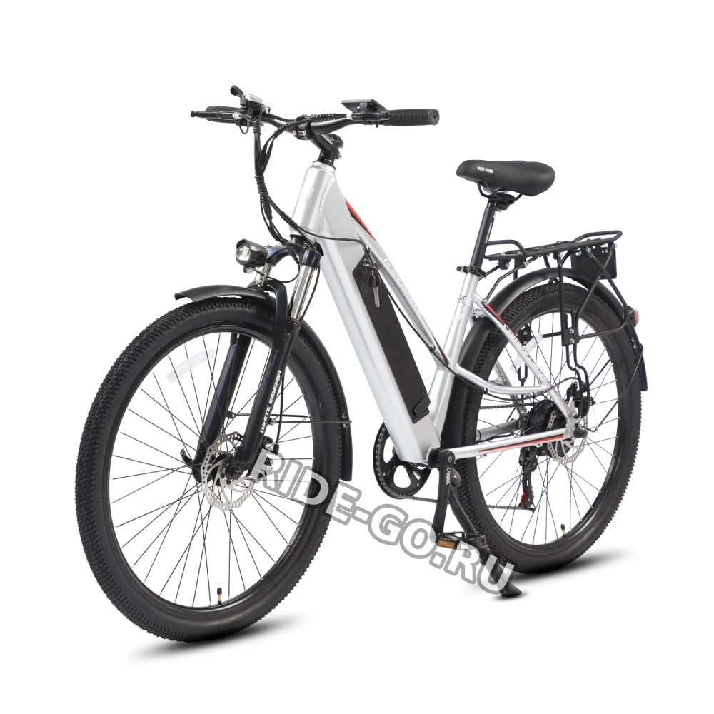 Электровелосипед WHITE SIBERIA CAMRY LIGHT 500W серебристый