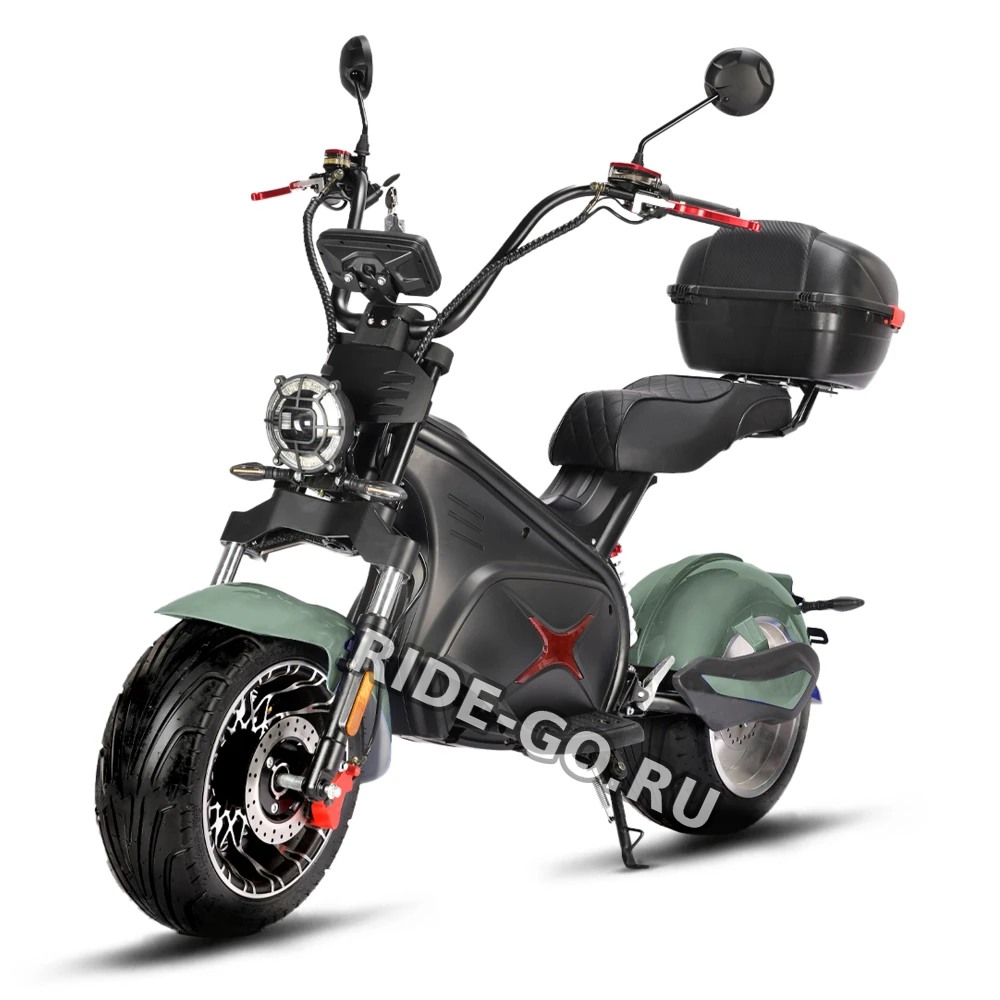 Электроскутер CityCoco WHITE SIBERIA BLACK SEA (GREEN) 5000W