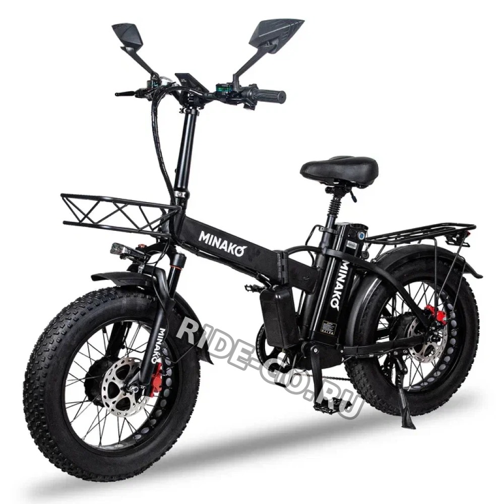 Электровелосипед Minako F10 Dual черный гидравлика (спицы)